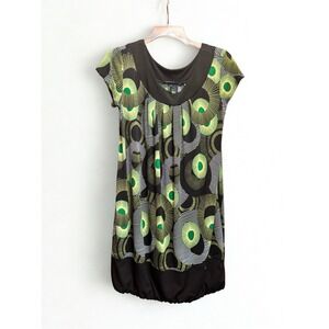 I.N. Studio Geometric Shift Dress Bubble Bottom Pockets Women Size 6P